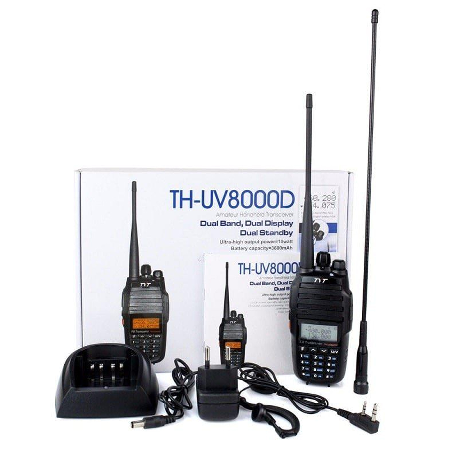 Рация (TYT) TH-UV8000D (до 10 Ватт, VHFUHF, до 15 км, 3600 мАн, iVox, Черный) 5