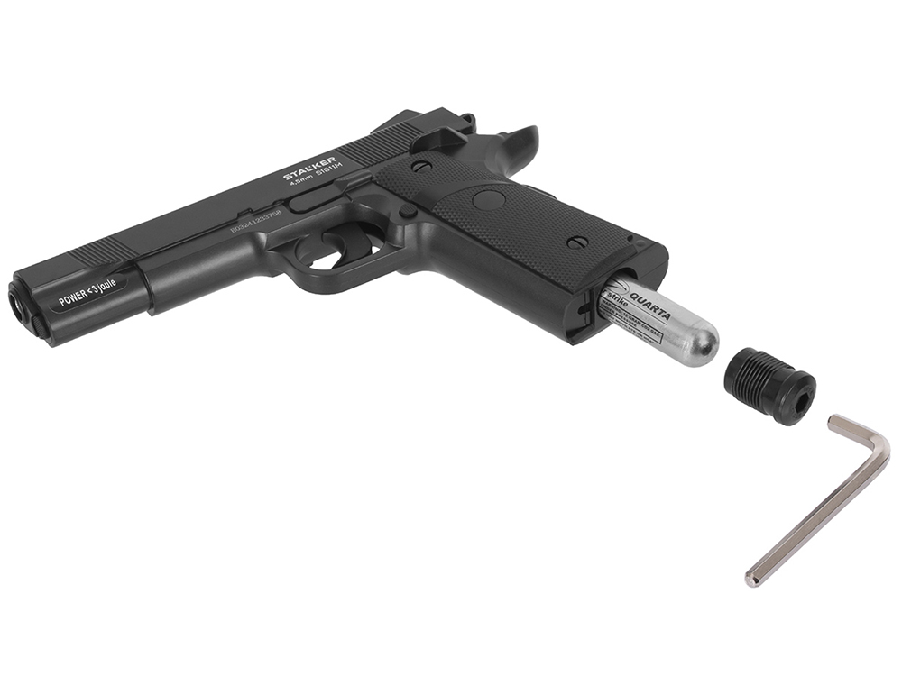 Пневматический пистолет (Stalker) S1911M аналог Colt 1911 (кал. 4.5мм, Черный)_5