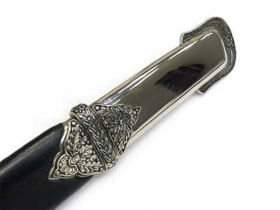 Шашка (KnifeKlass) Казачья Атаман (65Г, Полировка, Латунь, Береза, Кожа)_3