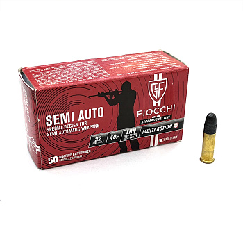 Патрон .22LR (FIOCCHI) пуля SEMIAUTO 2,69 гр., гильза латунная (пачка 50 шт.)