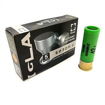 Патрон 12x70 (IGLA) пуля Бизон, 42 гр., (пачка 5 шт.)