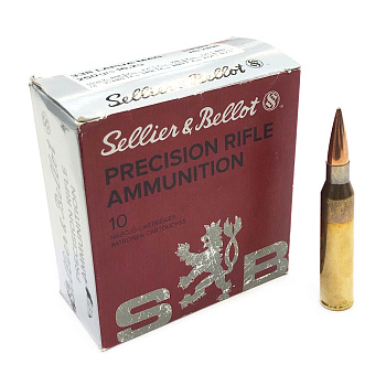 Патрон .338 Lapua Mag (Sellier&Bellot) пуля HP BT 16,2 гр. (пачка 10 шт.)