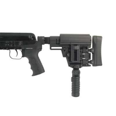 Приклад (DLG Tactical) снайперский регулируемый (Mil-Spec, 20.5х7.5х13.3 см, 715 г. Черный)_4