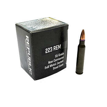Патрон .223 Rem (Republic) пуля FMJ копия