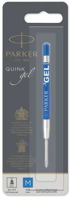Стержень (Parker) гелевый QuinkGel (France, M, Синие чернила, блистер, 1 шт)