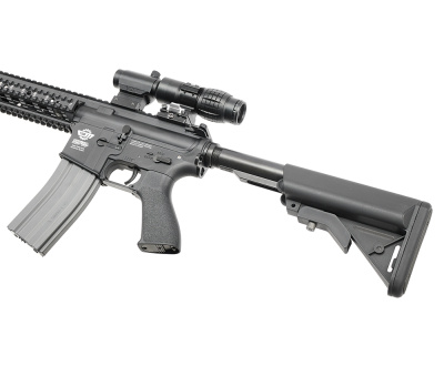 Автомат (G&G) M4A1 (CM16 Raider-L, Корпус нейлон, Weaver цевьё, 130-140мс, Чёрный)_5