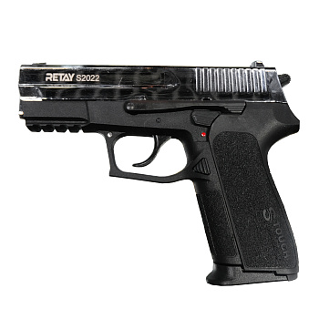 Пистолет охолощенный (RETAY) S2022 Sig Sauer, 9мм P.A.K. (Емк. магазина 9+1, Никель, Вес 0,88 кг.)