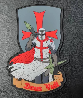 Нашивка (ZLO) Deus Vult рыцарь (ПВХPVC)