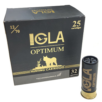 Патрон 12x70 (IGLA) Игла-Оптимум, Дробь № 5, 32 гр., (пачка 25 шт.)