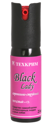 Газовый баллончик (Техкрим) Леди Black (СА, OC+CS, 1%, 25мл)