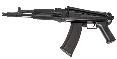 Автомат (Cyma) AК105 (CM031D, Складной рамочный приклад, Низ 2 болта, АКБ, З.У, Чёрный)_3