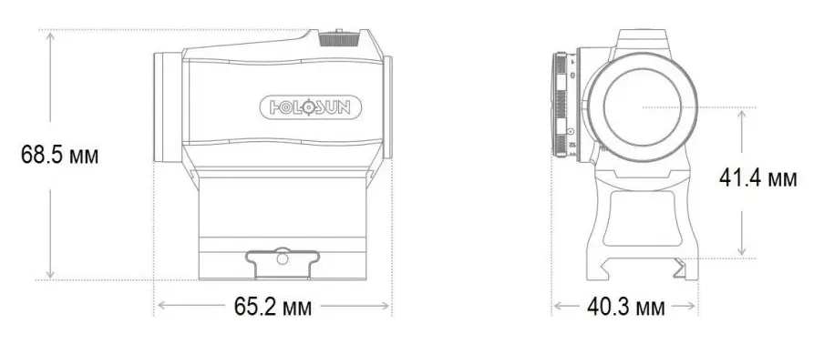 Прицел коллиматорный (Holosun) Micro (Золотая марка, HE403R-GD)5