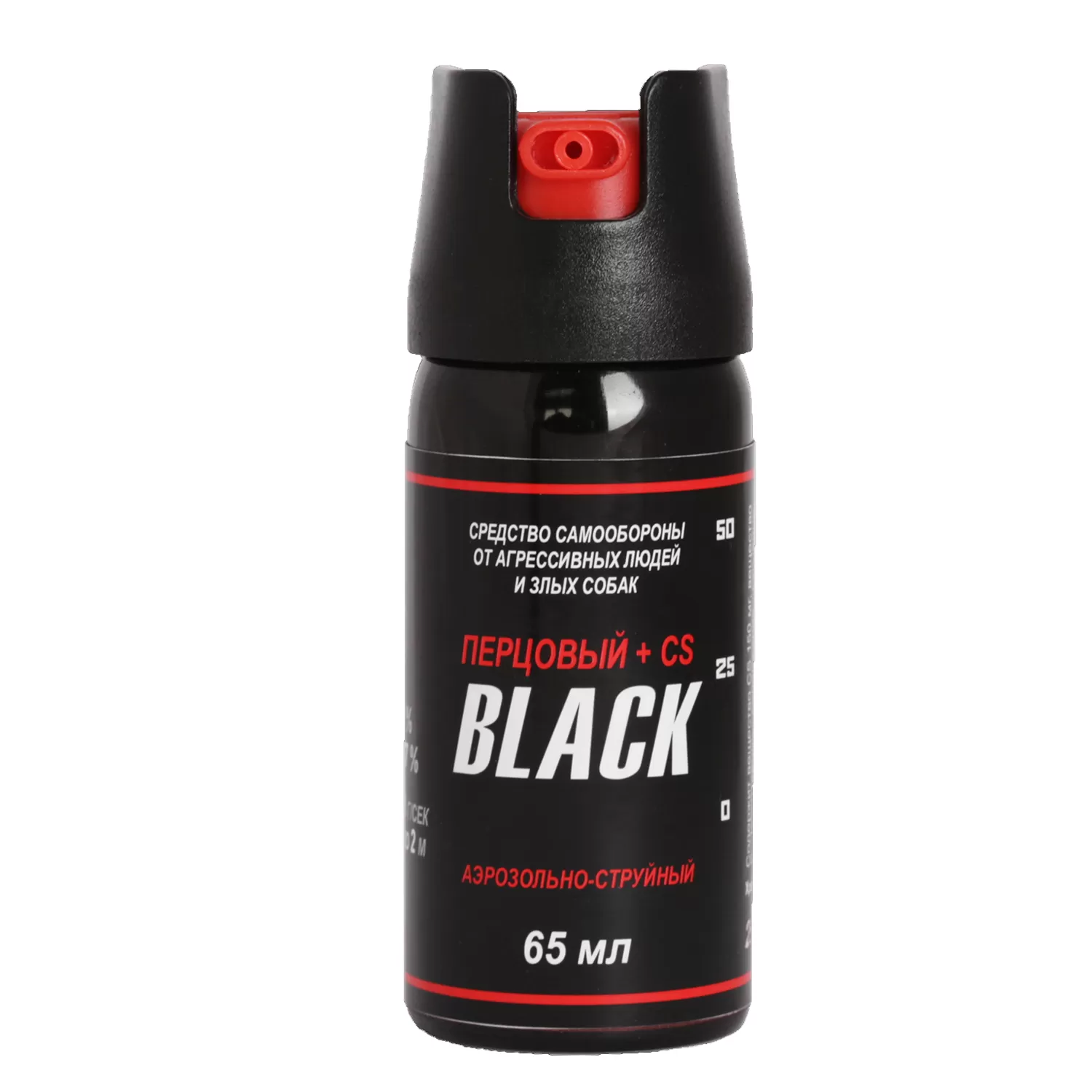 Газовый баллончик (Техкрим) Black (СА, OC+CS, 1%, 65мл)